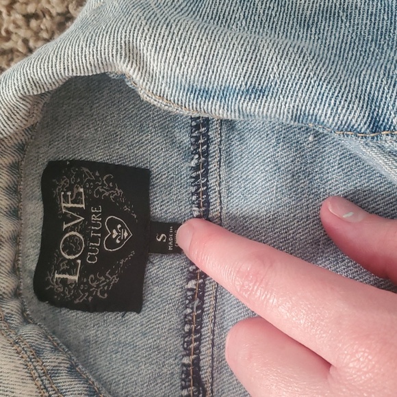 Love culture small Jean half jacket - Picture 2 of 4